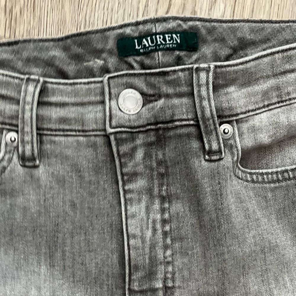 Ralph Lauren Light Gray Denim Jeans Size 6 - Picture 4 of 7